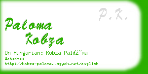 paloma kobza business card